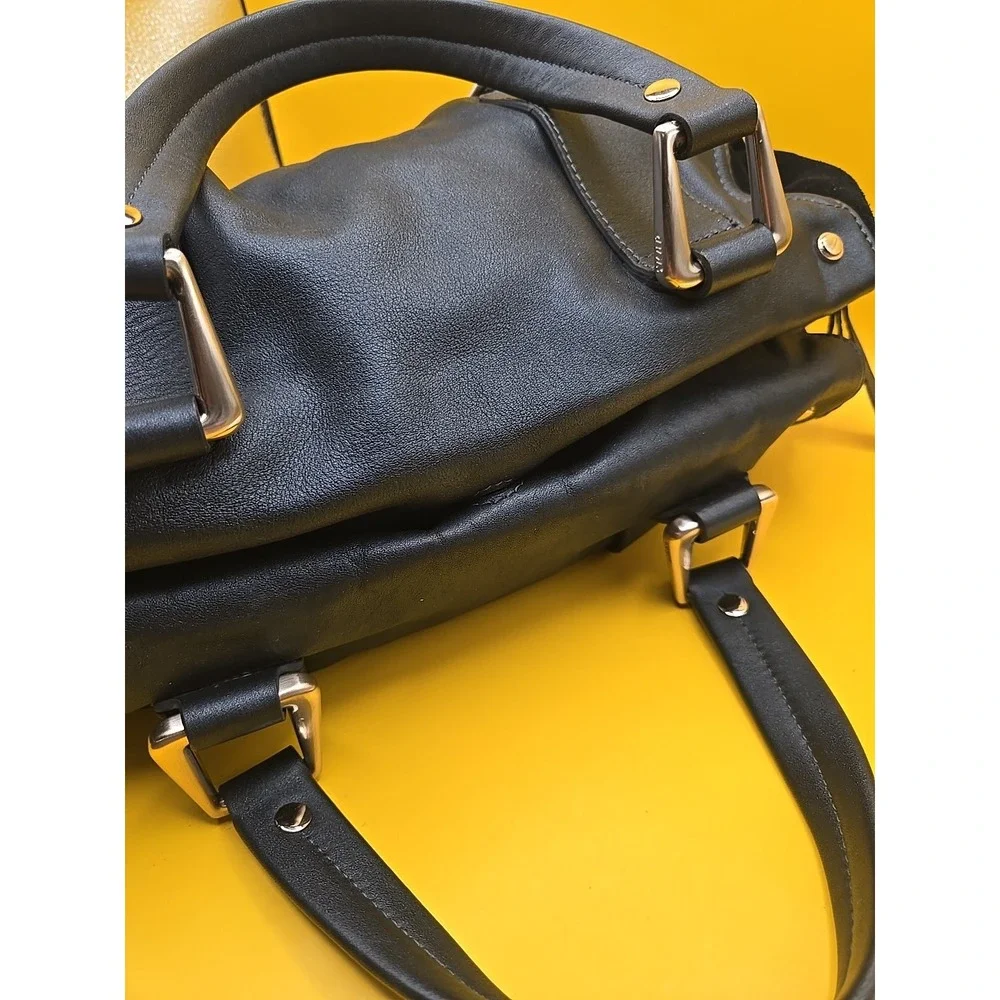 SKAP Handbag Black Leather Hobo Style Bag Excellent Condition!